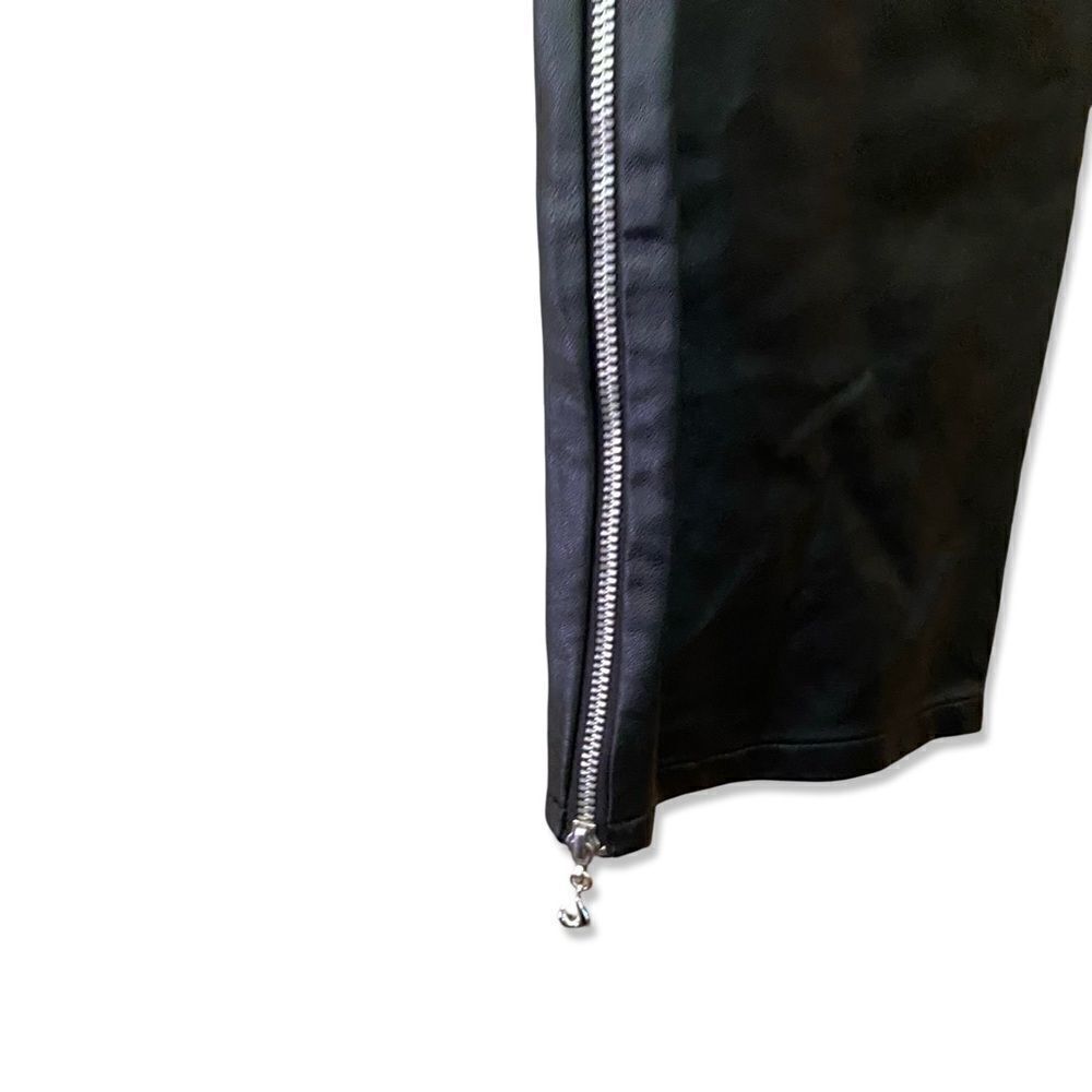 Miaou Jet Pant black faux leather stitched straight leg zippers FWRD $395 S - Picture 14 of 14